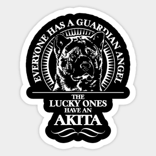 Proud Akita Guardian Angel dog saying Sticker